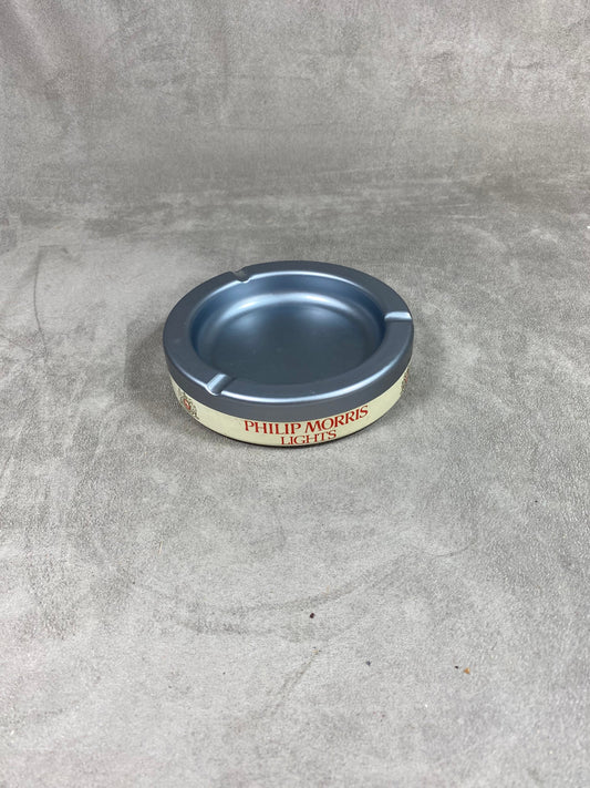 Cendrier vintage en plastique et aluminium Philip Morris par Rexite design Made in Italy Années 1980