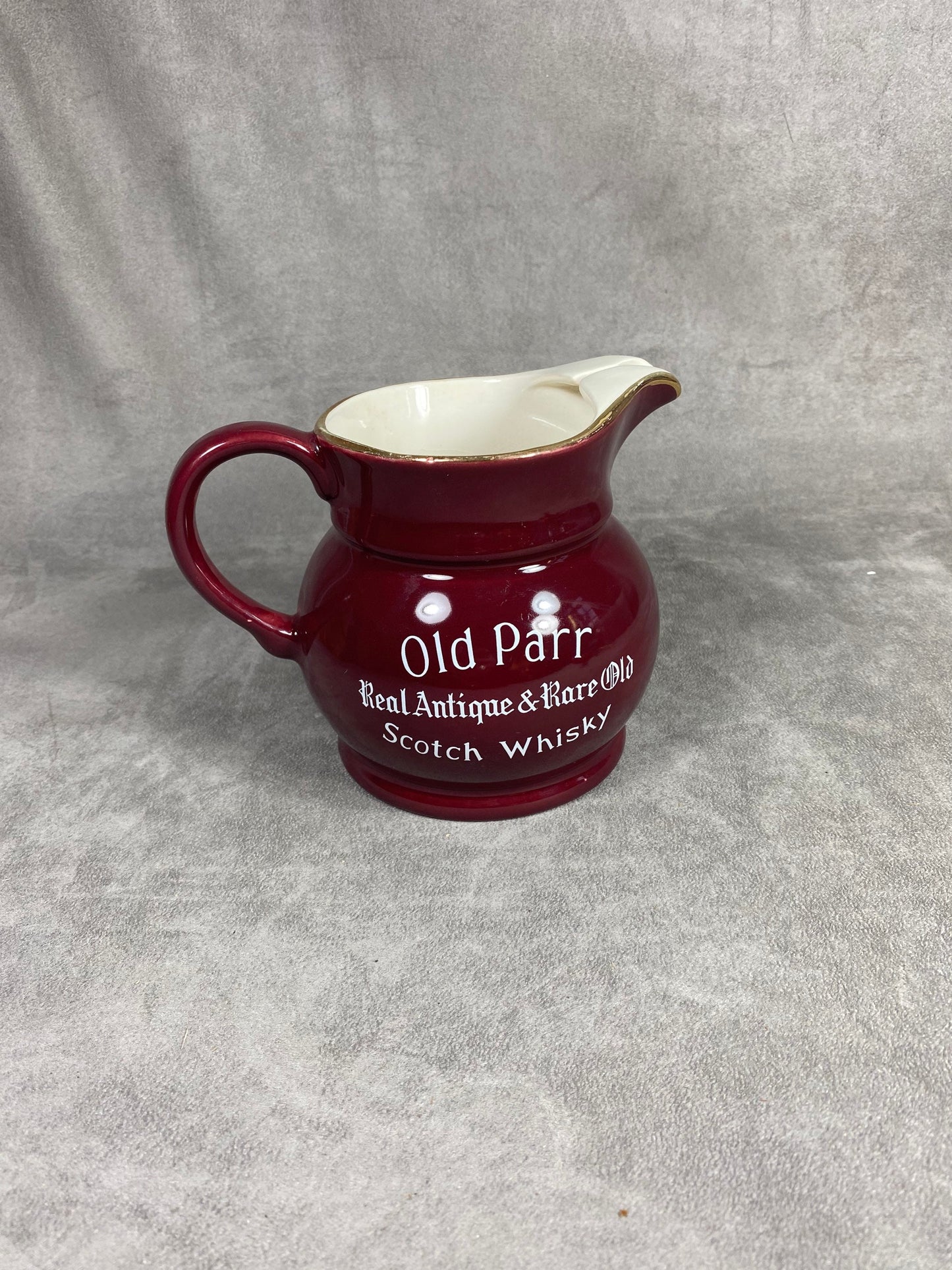Vintage Bordeaux Ceramic Old Parr Carafe | Made in England | 1970s