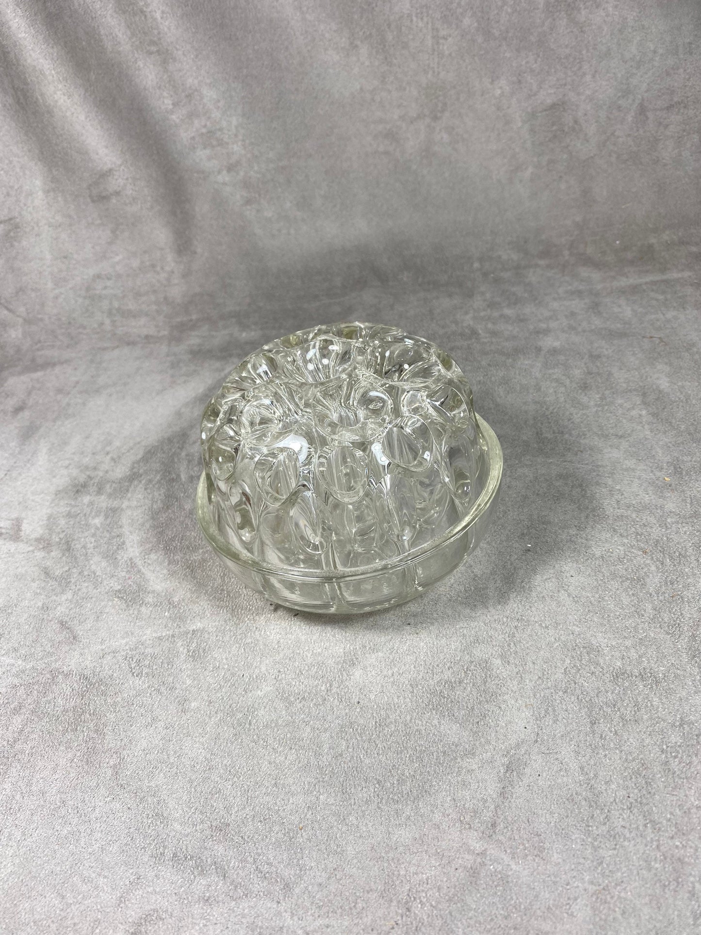 Large 19-hole vintage glass flower picker Made in France