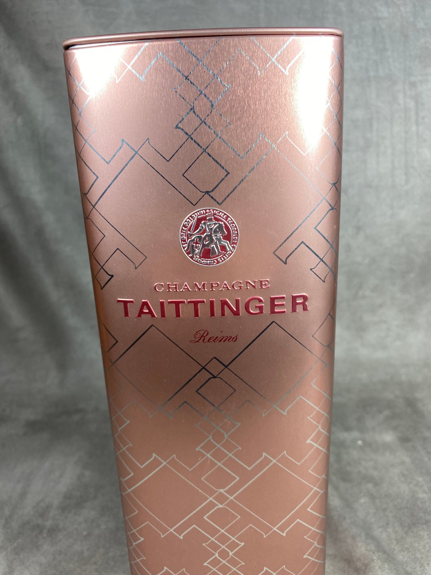 Etui à bouteille de champagne Taittinger en métal Made in france
