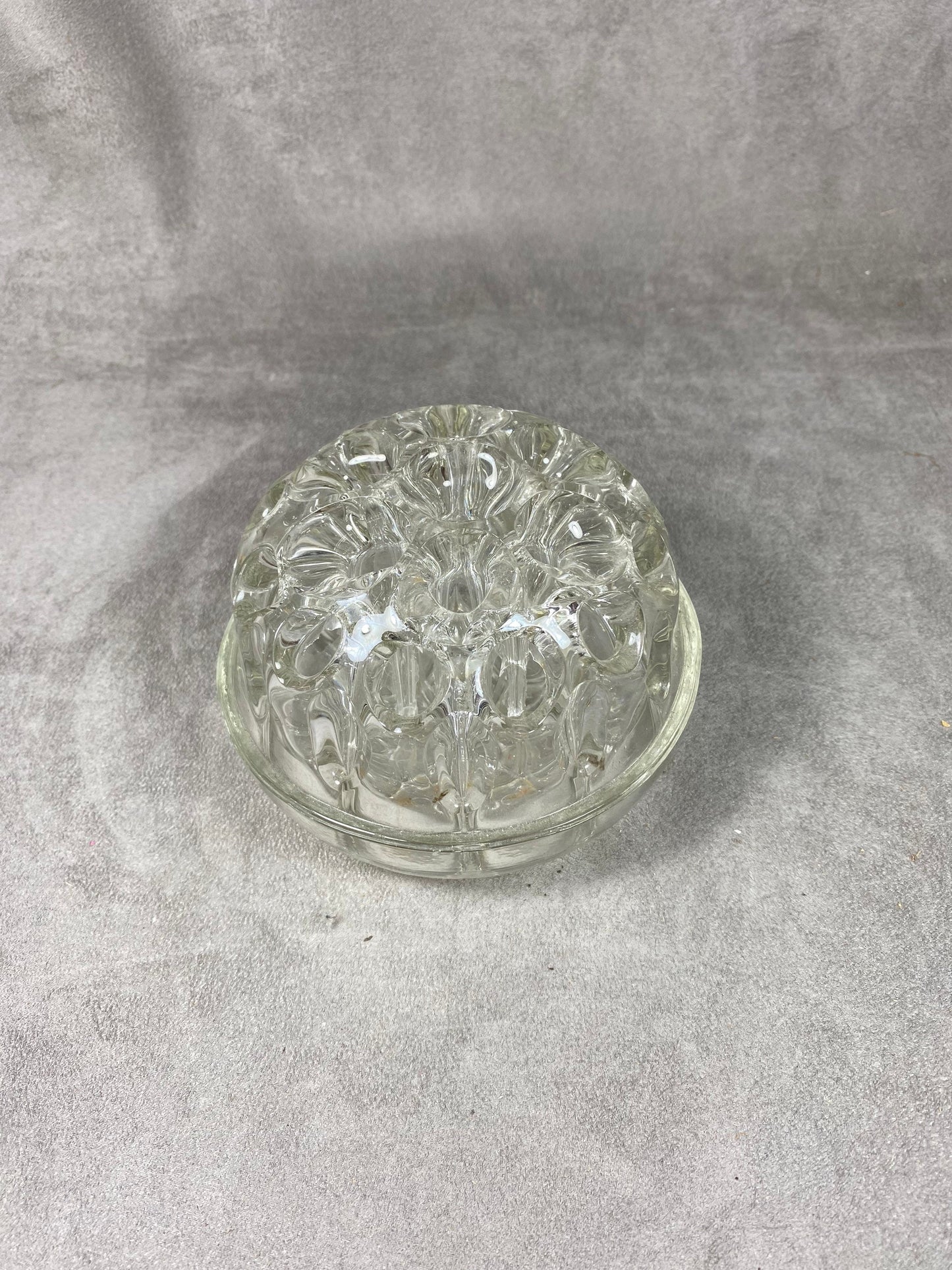 Large 19-hole vintage glass flower picker Made in France