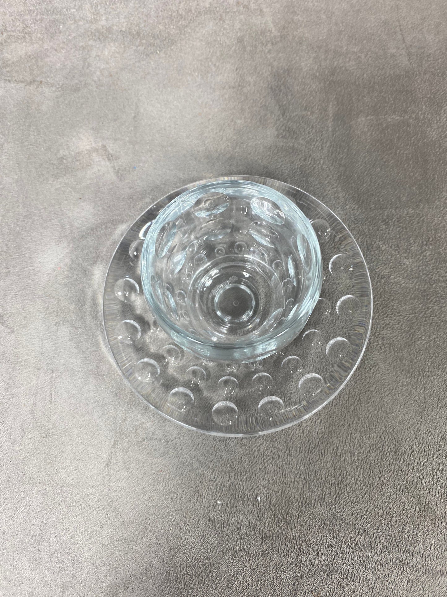 Guzzini Vintage transparent plastic mug designer Pio &amp; Tito Toso Year 1990