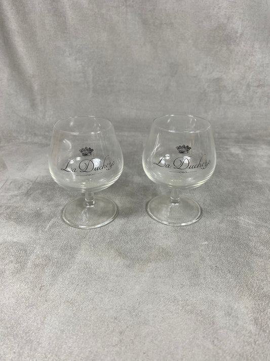 Set of 2 vintage La Duchesse glasses Made in France