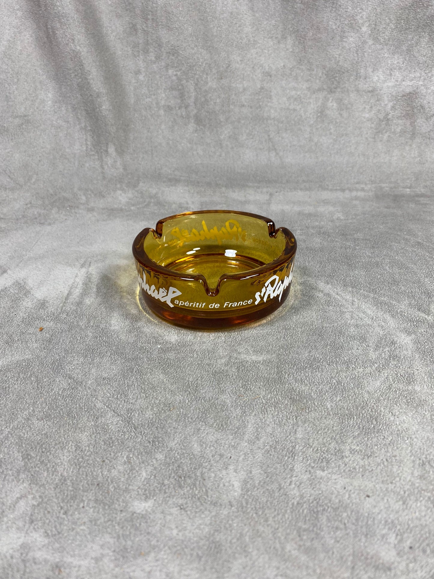 Glass Advertising Ashtray, St Raphaël Apéritif de France, Made in France, Vintage 1980