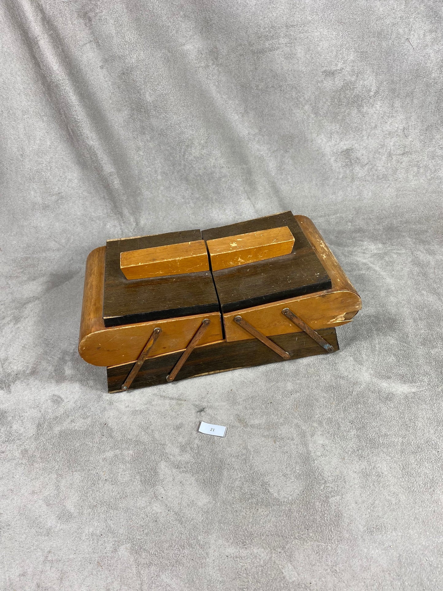 Vintage wooden cigarette box dispenser Made in France