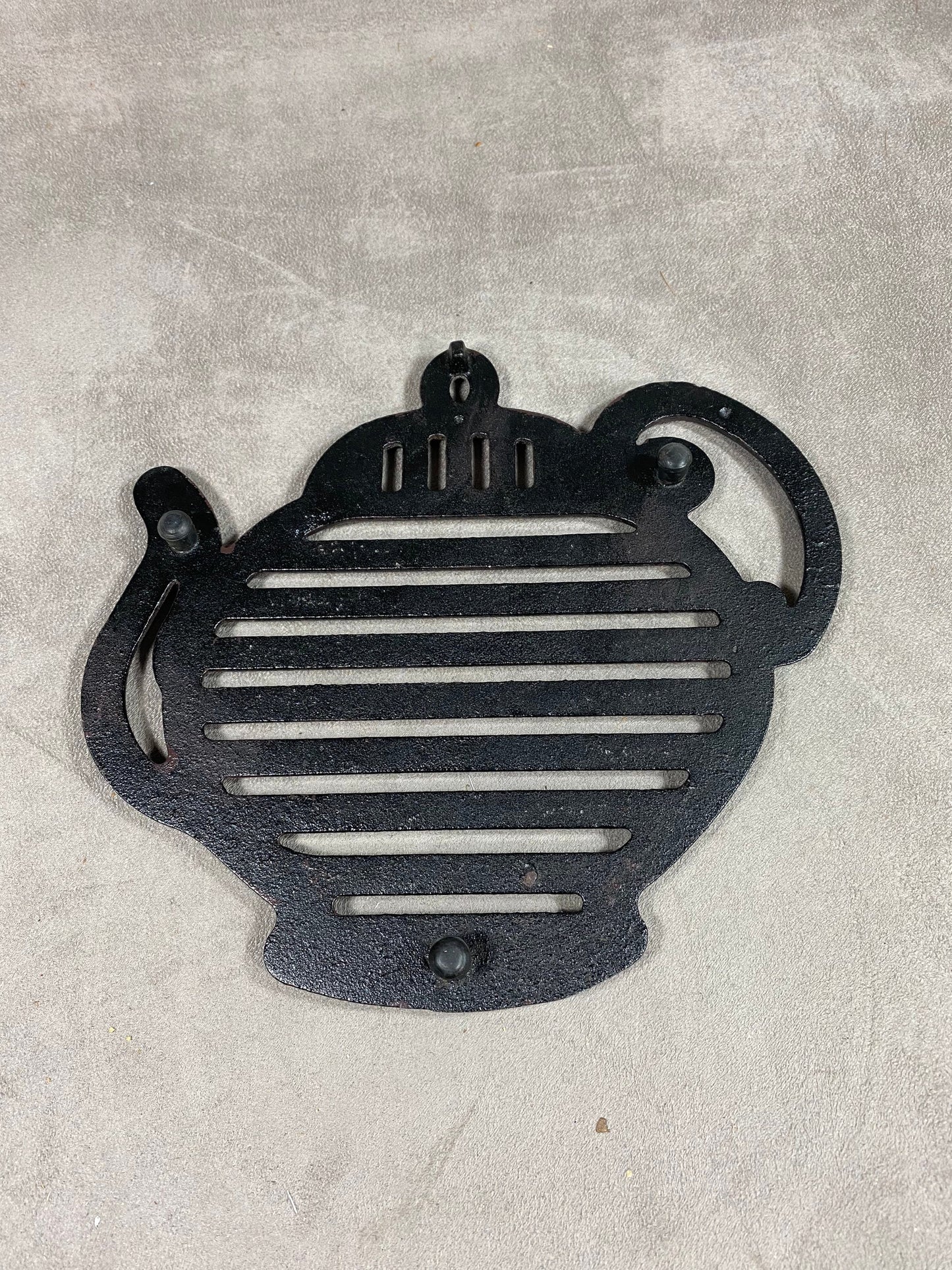 Vintage cast iron teapot trivet Made in France 1960s