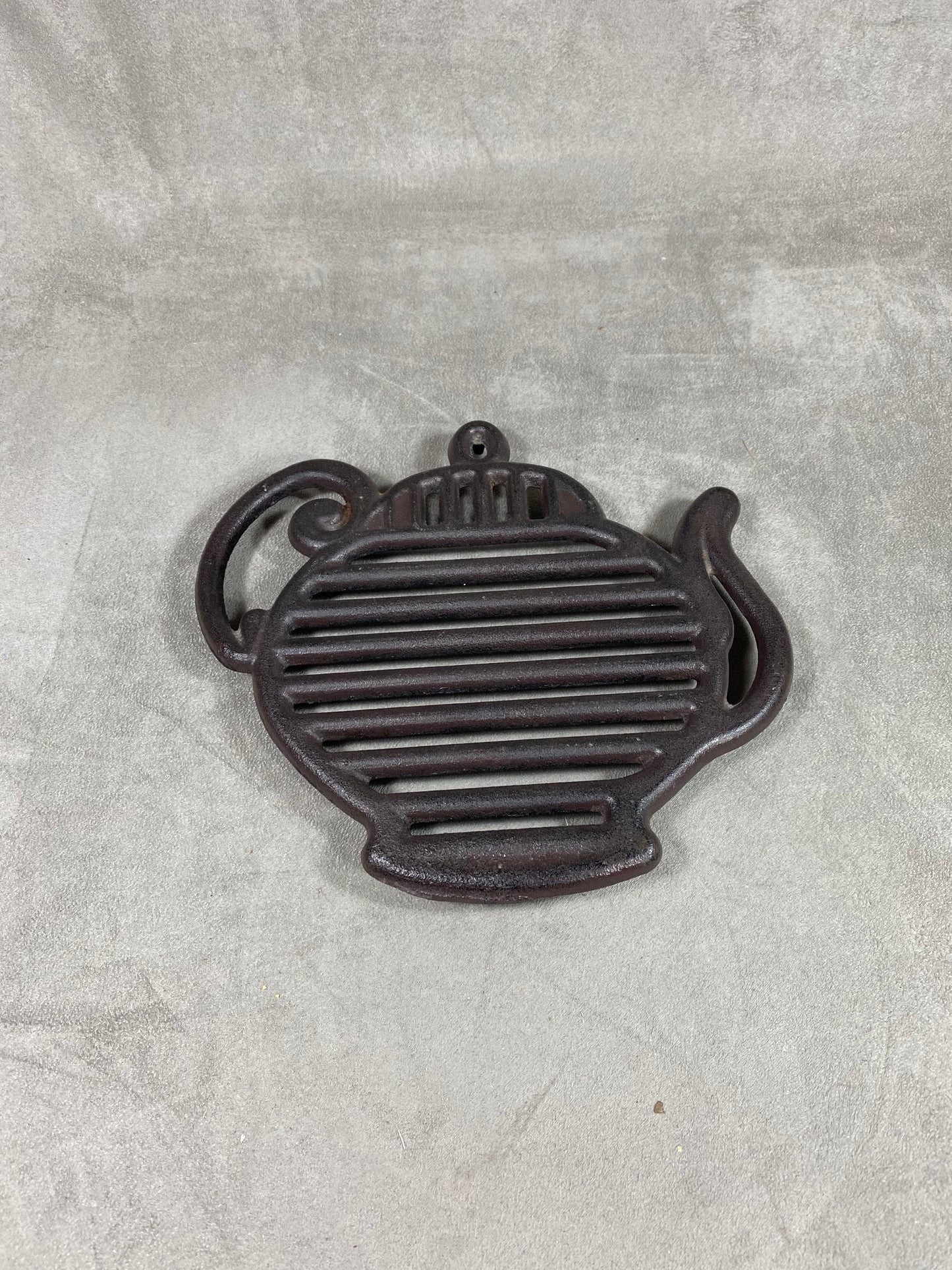 Vintage cast iron teapot trivet Made in France 1960s