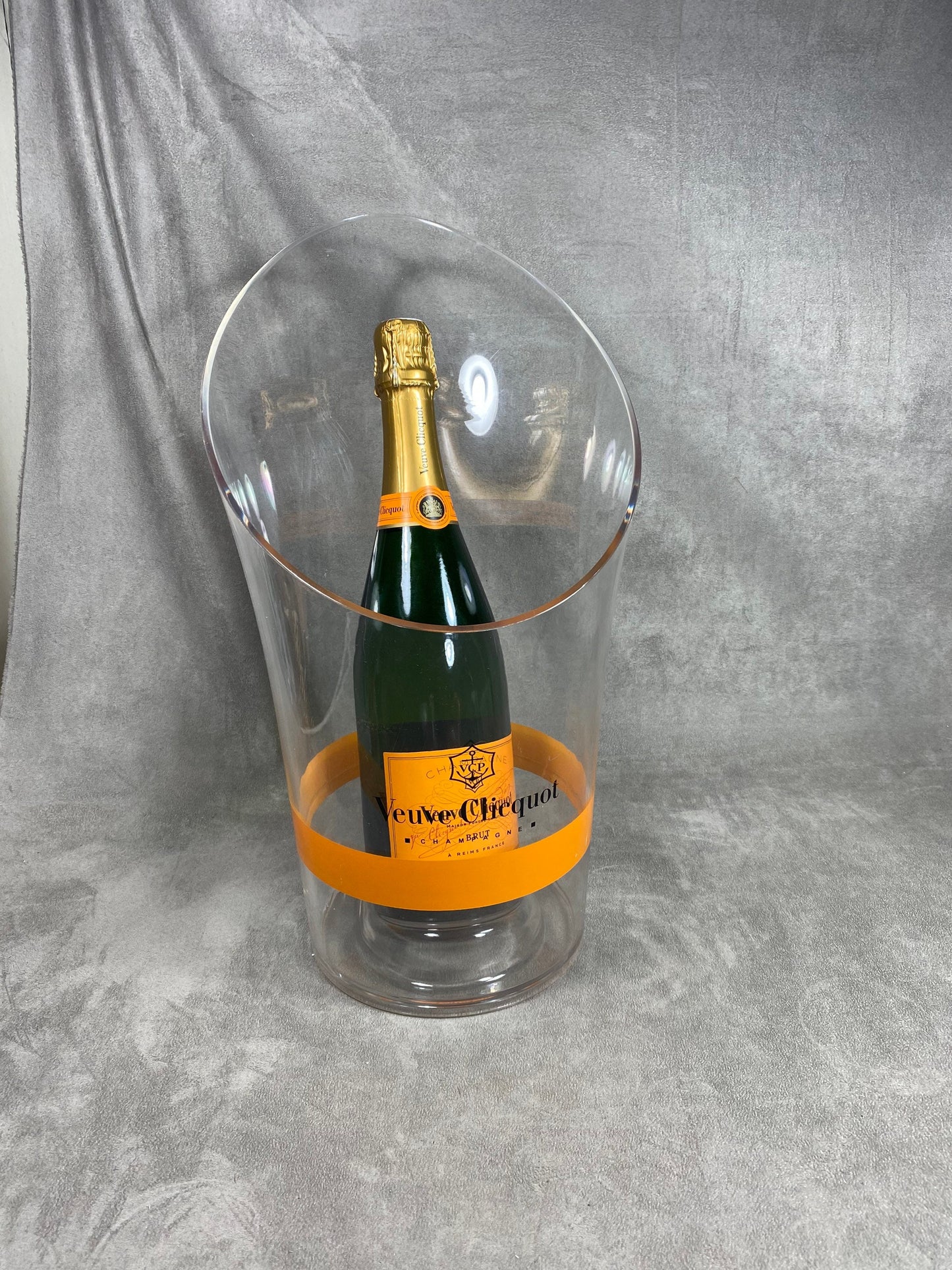 Veuve Clicquot transparent champagne bucket for Veuve Clicquot champagne bottle, French Champagne, Champagne Gift Made in France