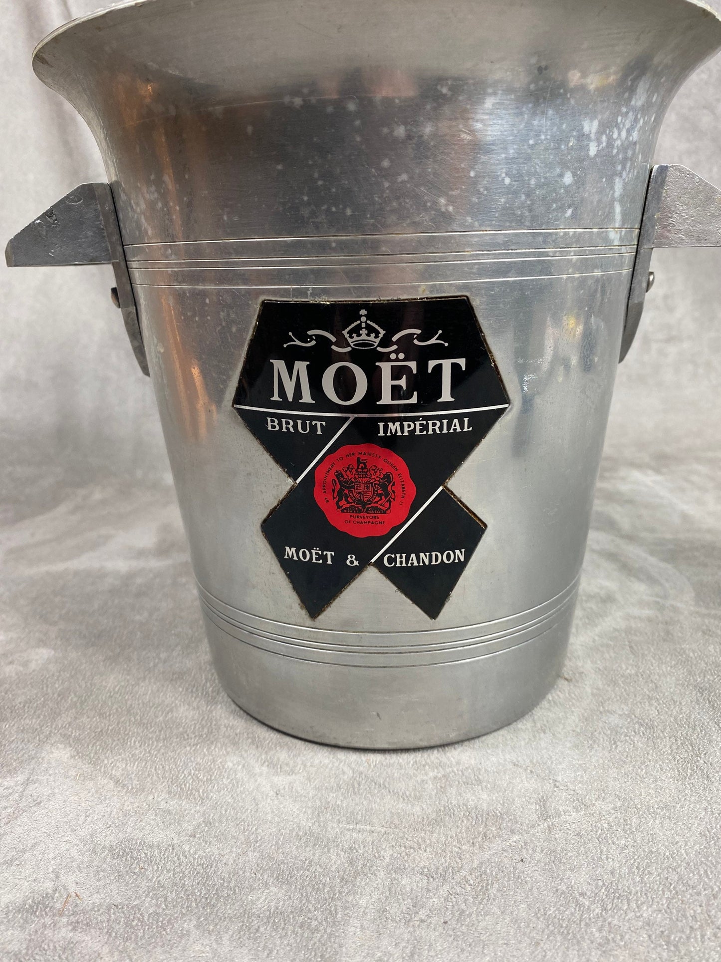 Seau à champagne en aluminium Möet & Chandon vintage 1970 Made in France