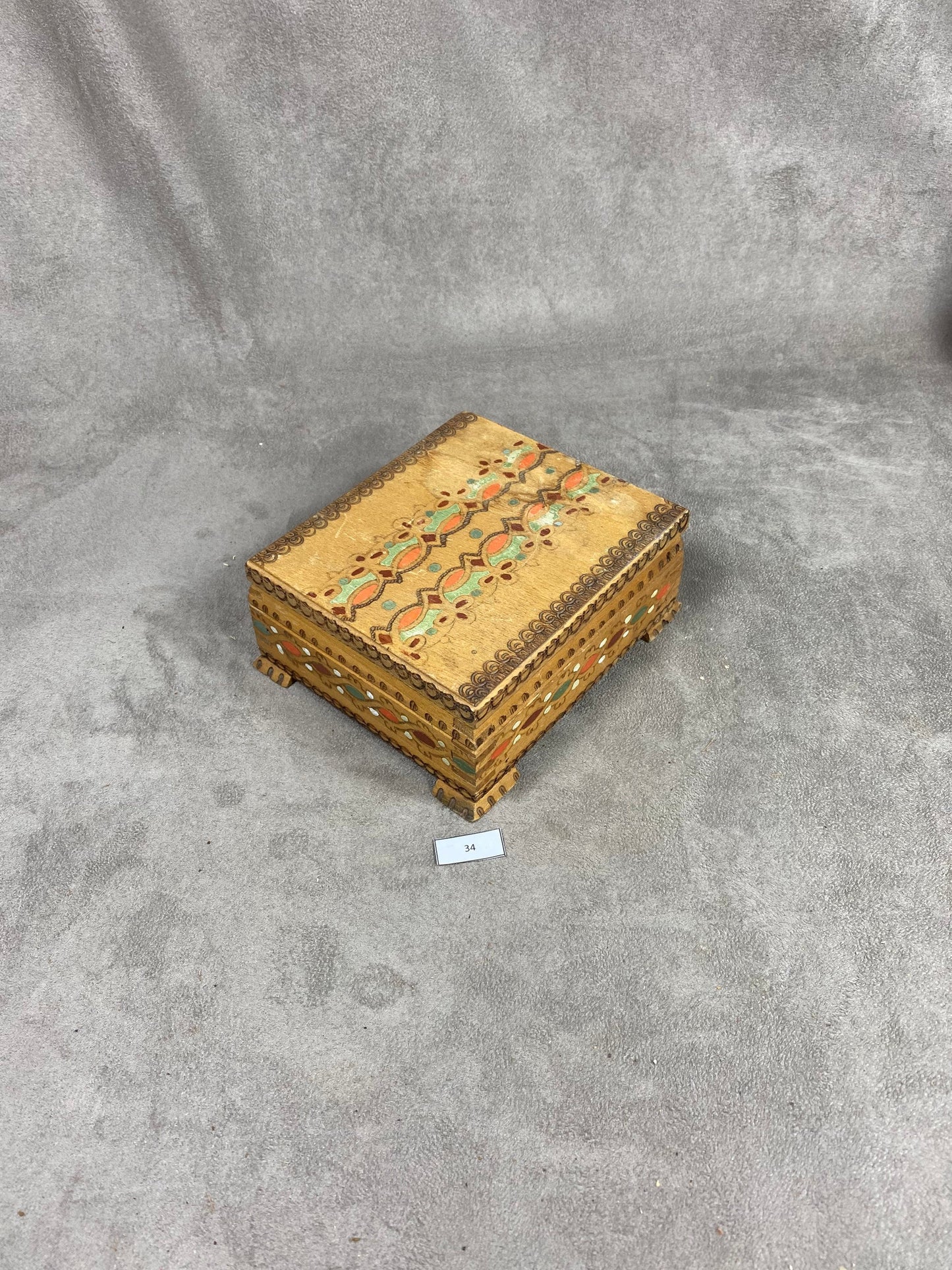 Vintage wooden and plastic cigarette box dispenser Made in France