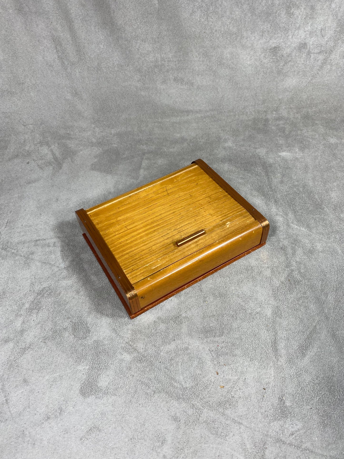 Vintage wooden cigarette box dispenser Made in France