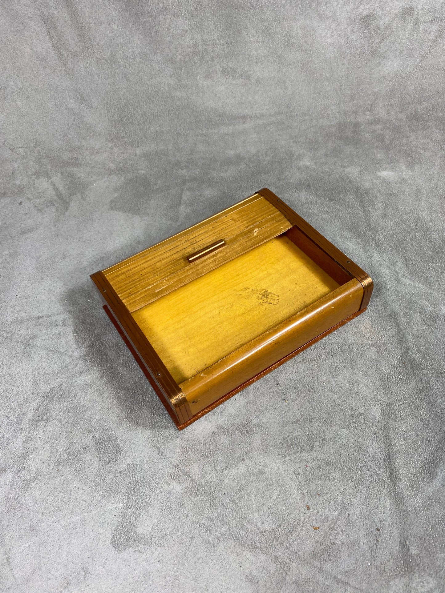 Vintage wooden cigarette box dispenser Made in France