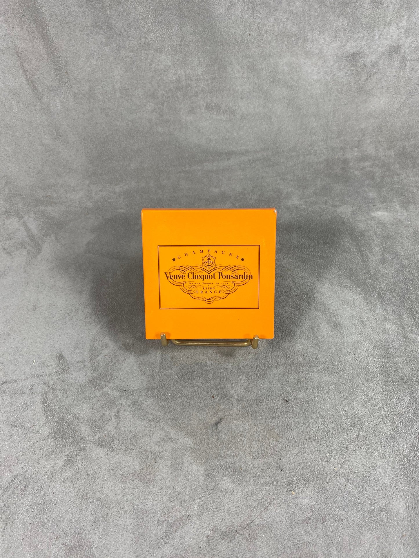 VERY RARE Veuve Clicquot Vintage Wooden and Plastic Travel Checkers Game Made in France 1970s