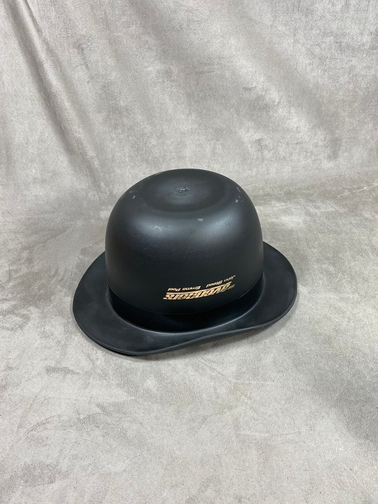 RARE Red and black plastic Piper-Heidsieck Champagne bucket in the shape of a hat from The Avengers collection Bowler hat and leather boots