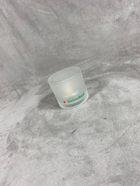 Vintage 1960s Heineken Glass Tealight Candle Holder