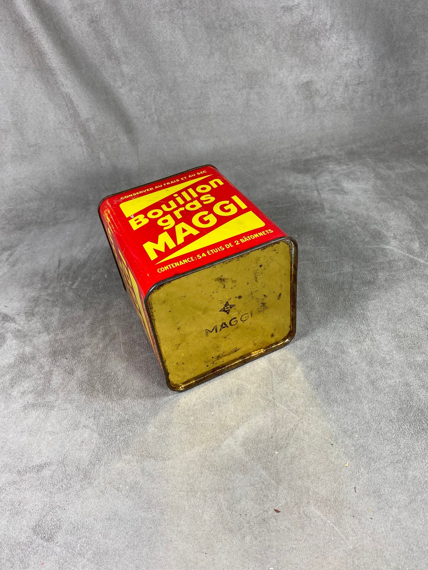 Vintage 1970s Aluminum Maggi Fat Stock Cube Tin