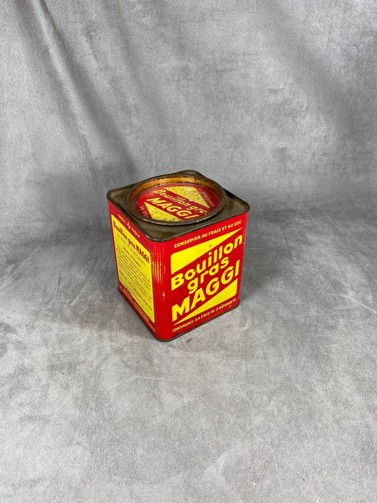 Vintage 1970s Aluminum Maggi Fat Stock Cube Tin