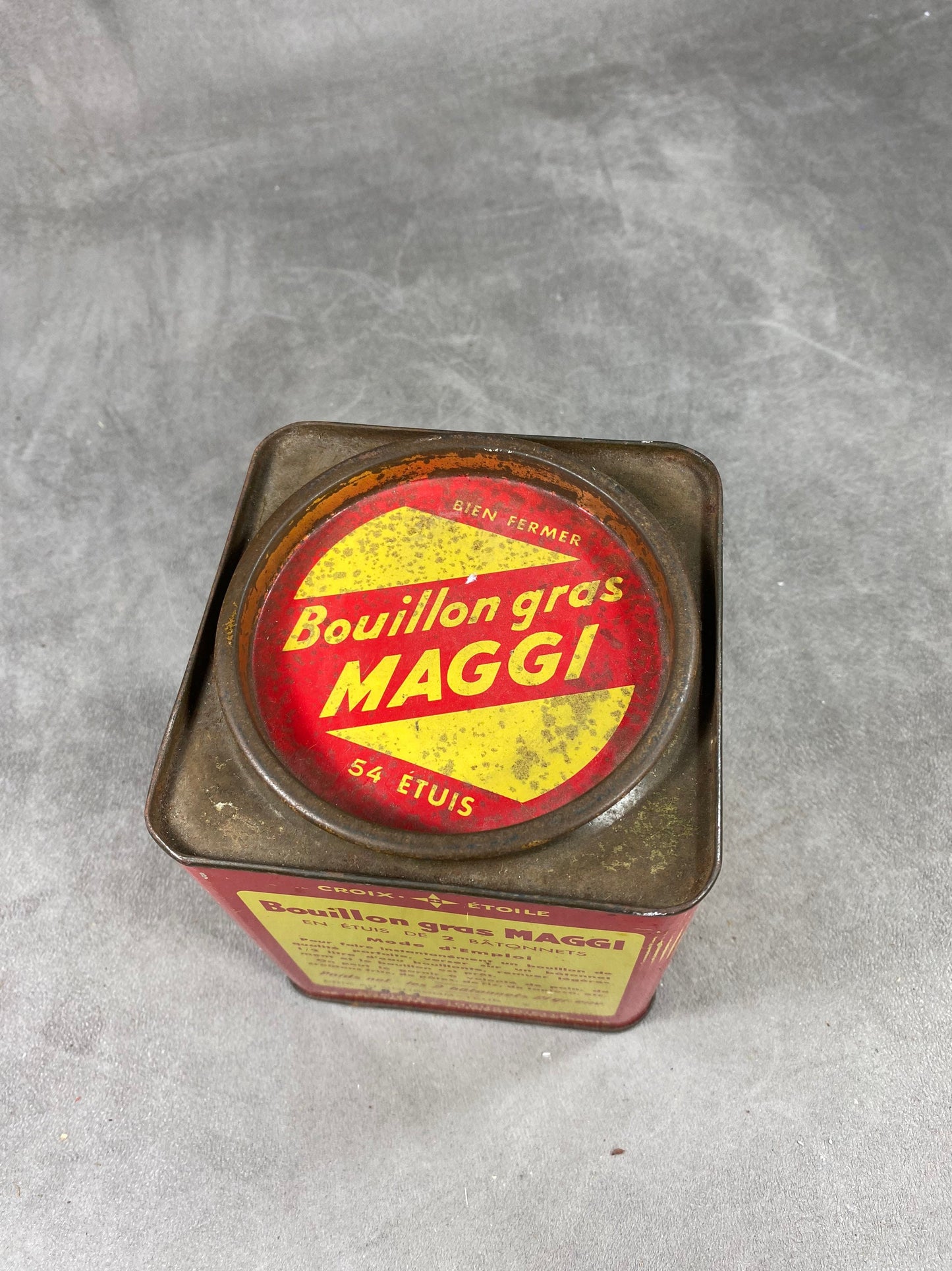 Vintage 1970s Aluminum Maggi Fat Stock Cube Tin