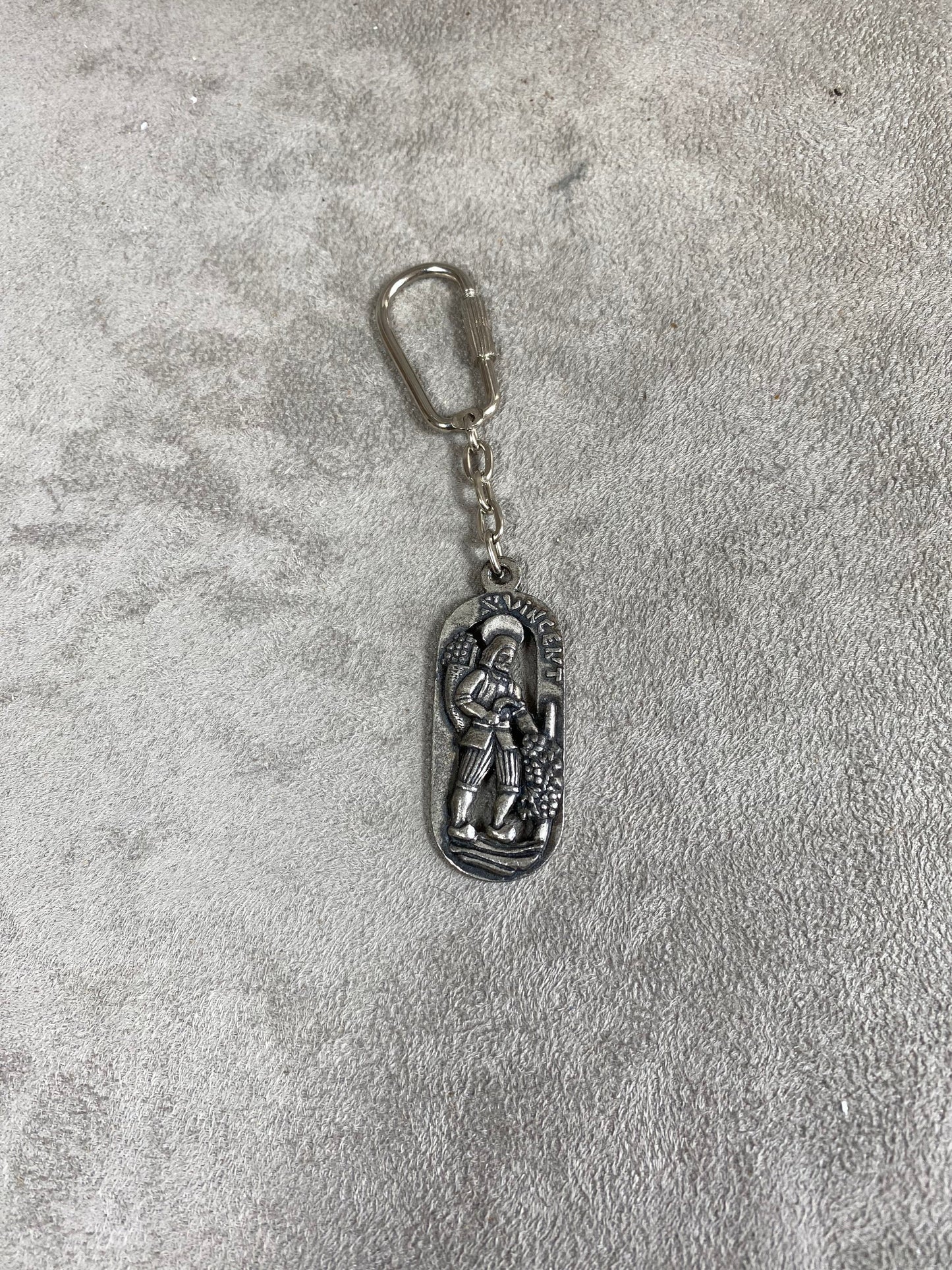 Duval-Leroy vintage metal key ring Made in France 1960s