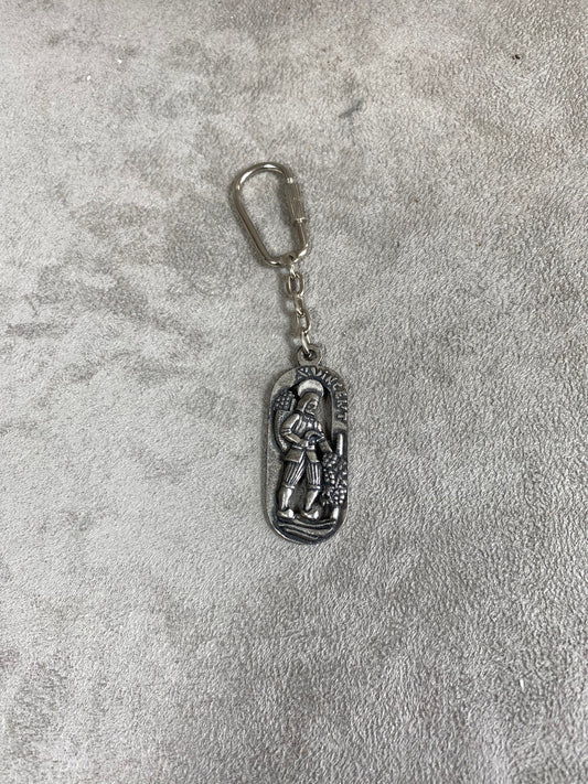 Duval-Leroy vintage metal key ring Made in France 1960s