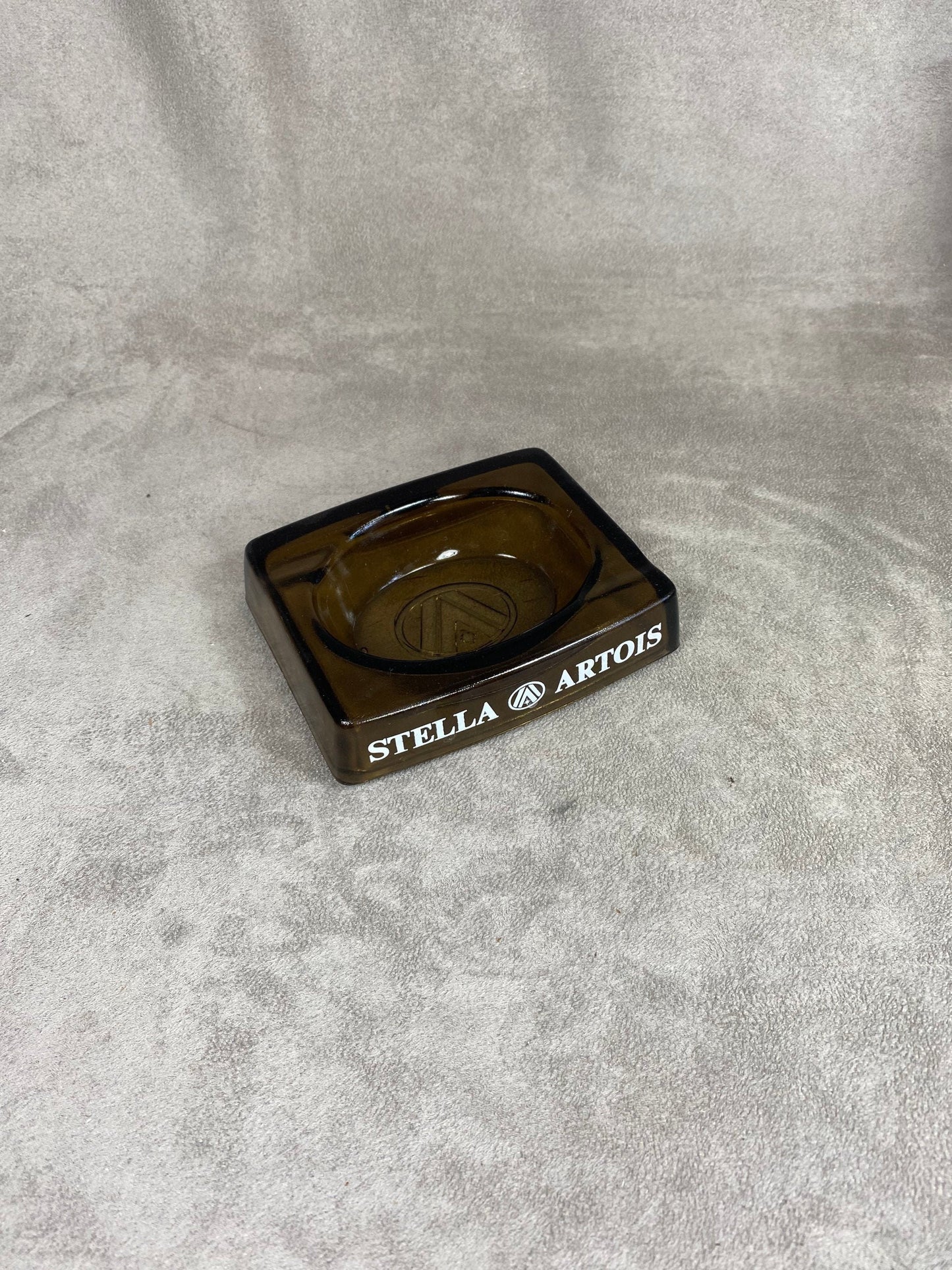 Vintage Stella Artois Brown Glass Ashtray Made in France 1980s