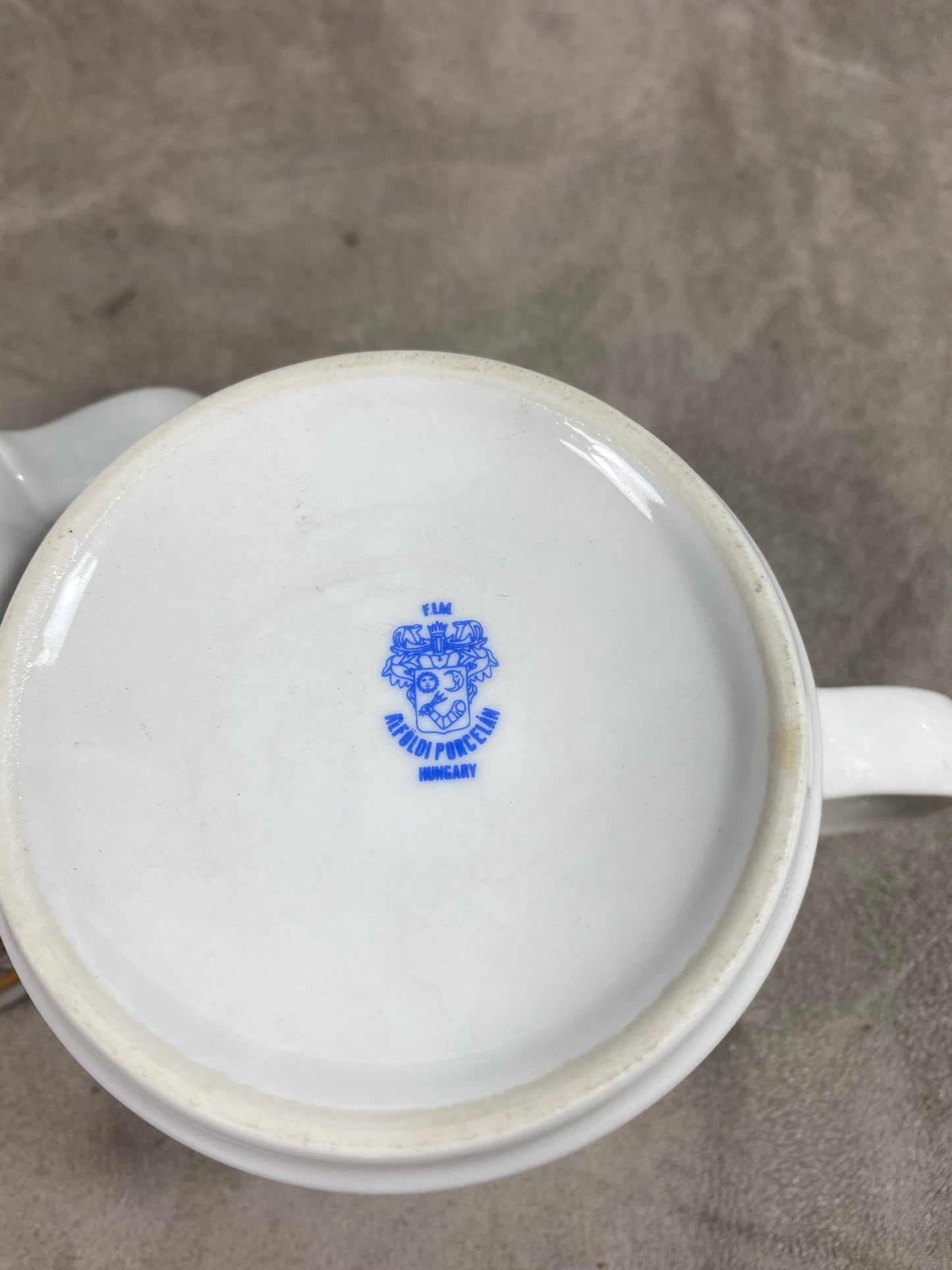 Porcelain Mug Set by Alfoldi, Rolls-Royce Car, Austin, Made in Hungary, Vintage 1980