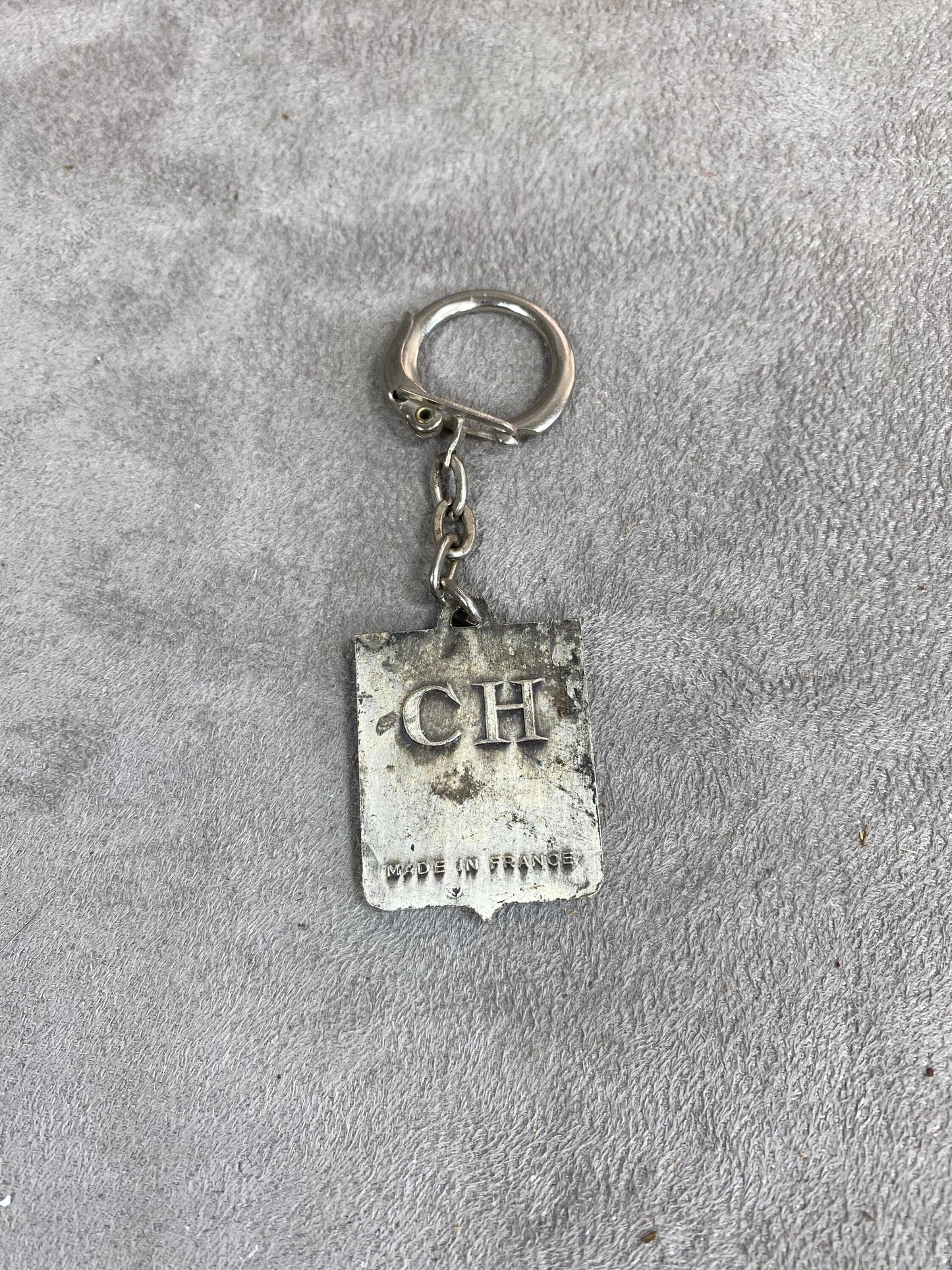 Charles Heidsieck metal key ring Made in France 1960s