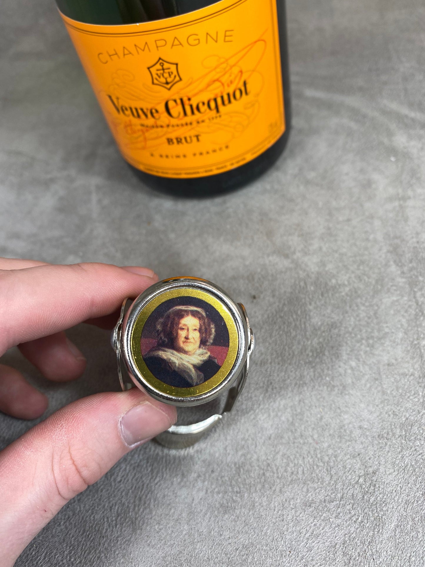 Stopfen für geöffnete Champagnerflasche 1950er Jahre Veuve Clicquot Ponsardin La Grande Dame