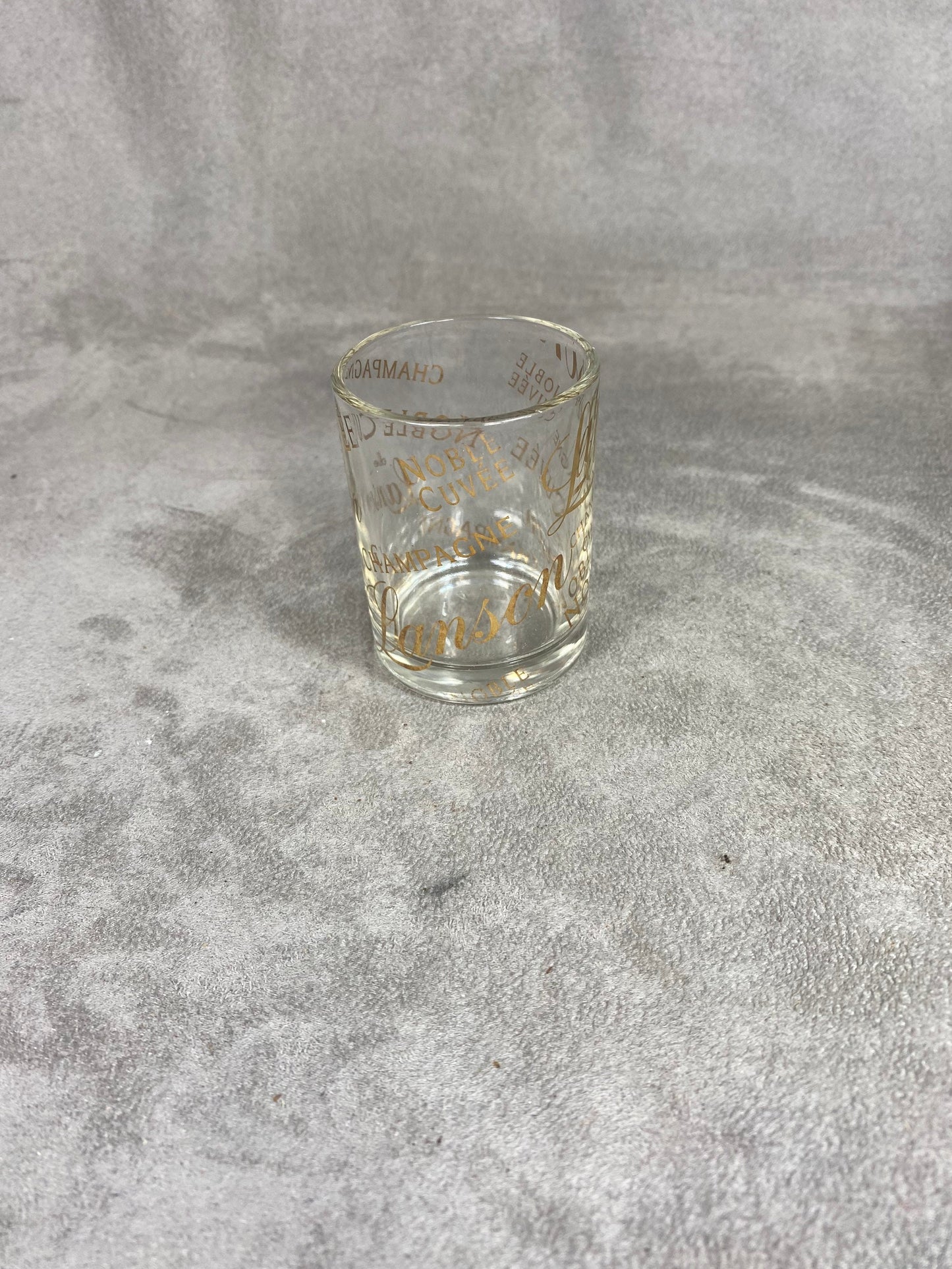 Photophore verre Noble Cuvée Champagne Lanson France vintage Made in France
