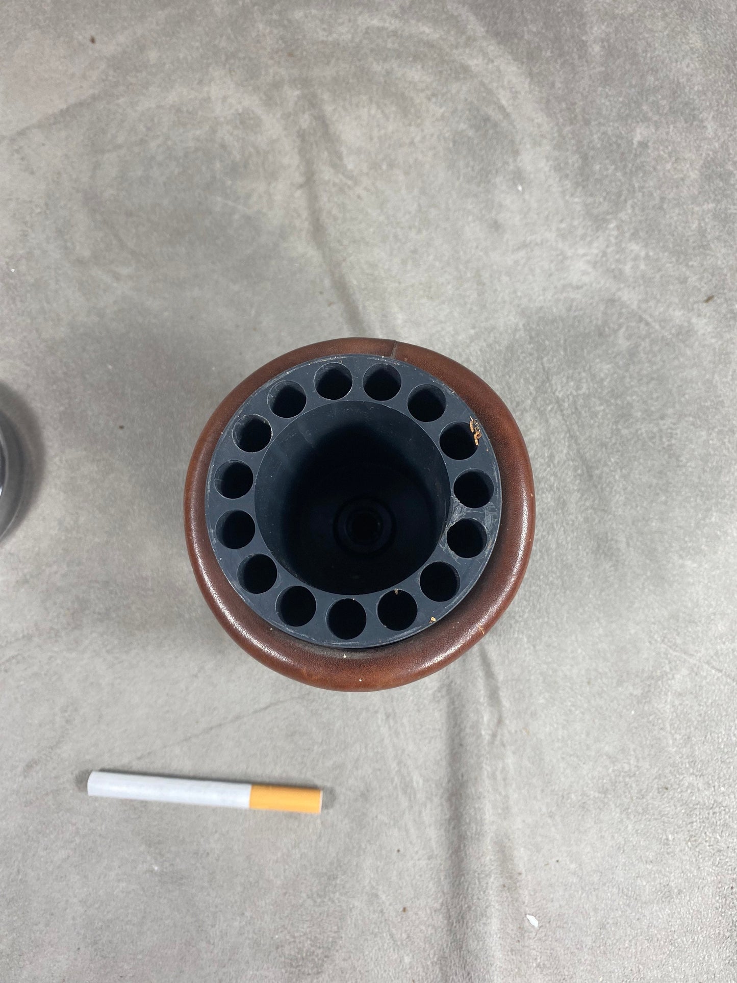 Vintage metal and leather cigarette dispenser Nova tecno Made in Italy Circa 1960