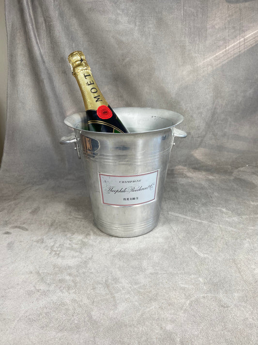 Seau à Champagne en aluminium Champagne Théophile Roederer vintage   Années 1960