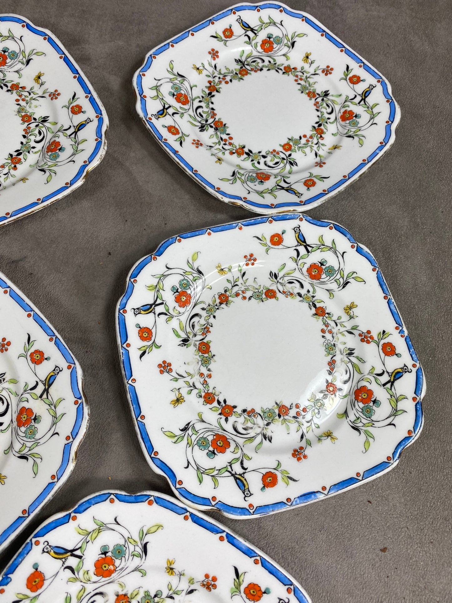 Set of 5 Royal Albert plates Eden line vintage Made in England 1920s