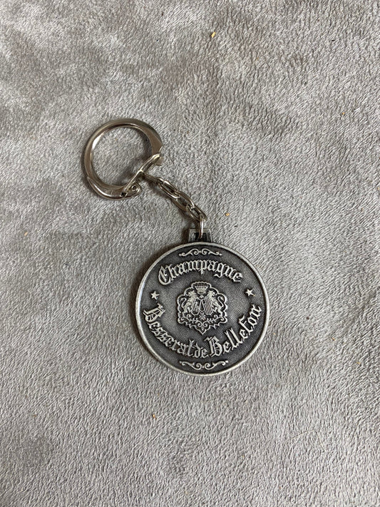 Besserat de Bellefon metal key ring Made in France 1980s