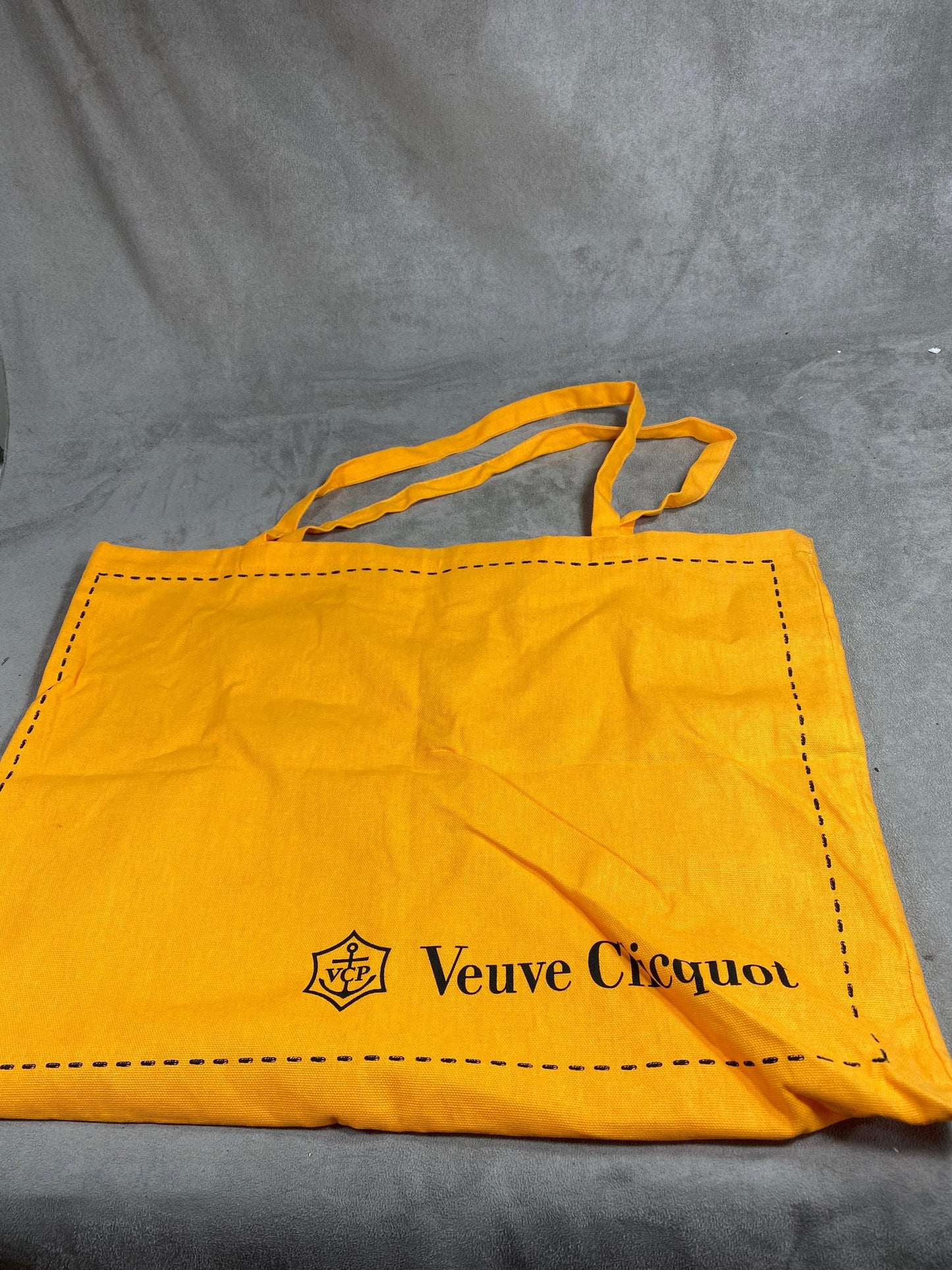 Veuve Clicquot Tote bag orange champagne en coton vintage Made in france