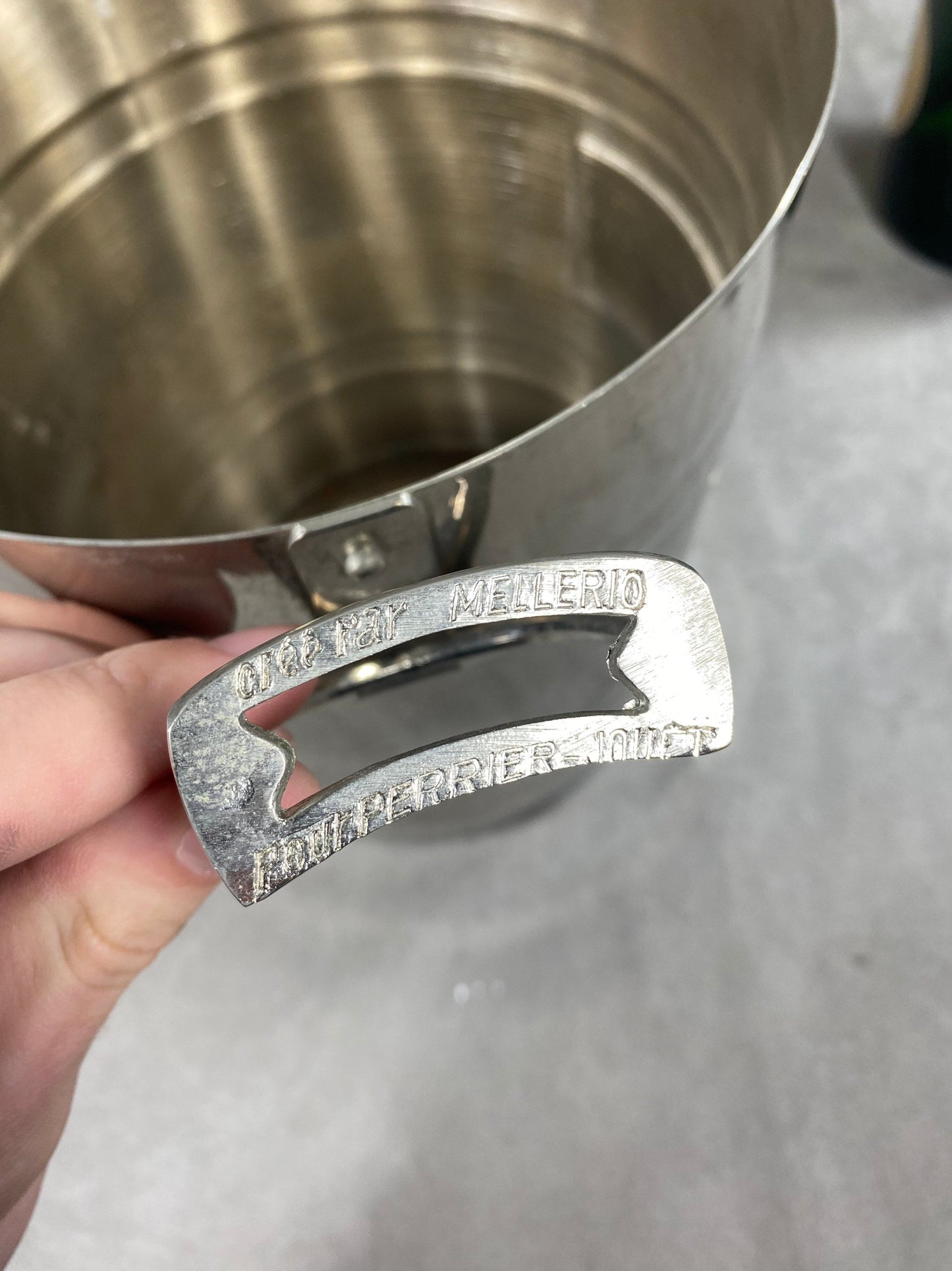 RARE Perrier-Jouët Silver-Plated Champagne Bucket Mellerio for Perrier-Jouët 1940s