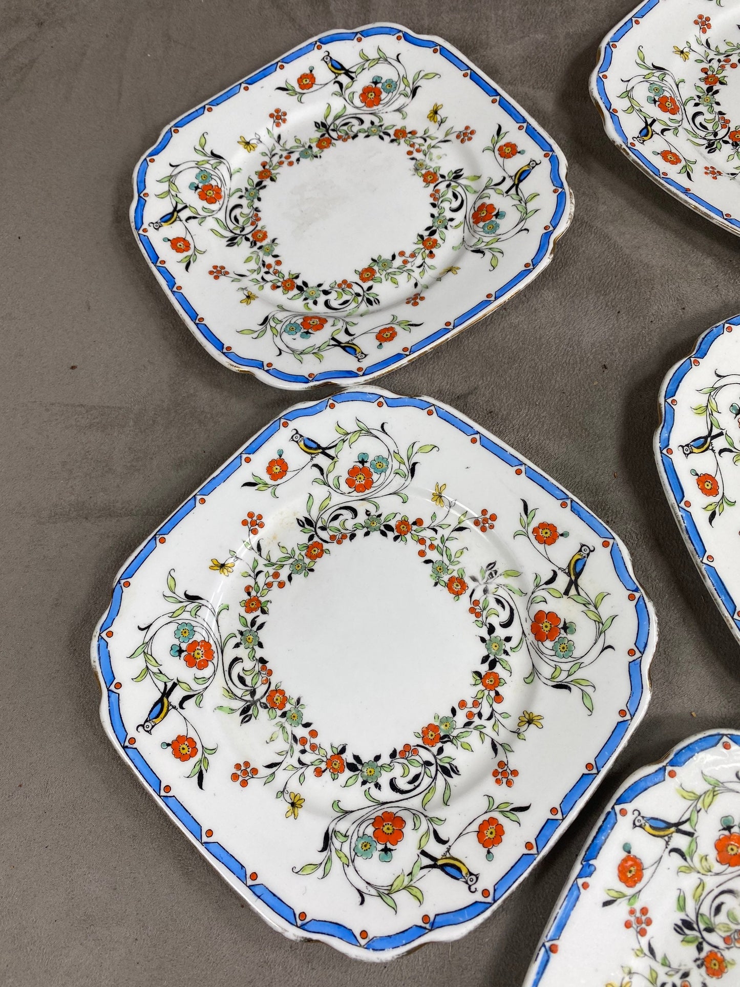 Set of 5 Royal Albert plates Eden line vintage Made in England 1920s