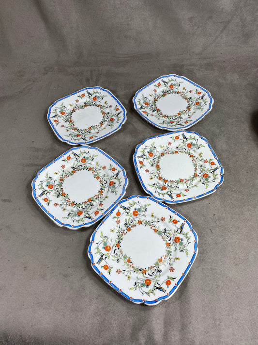 Set of 5 Royal Albert plates Eden line vintage Made in England 1920s