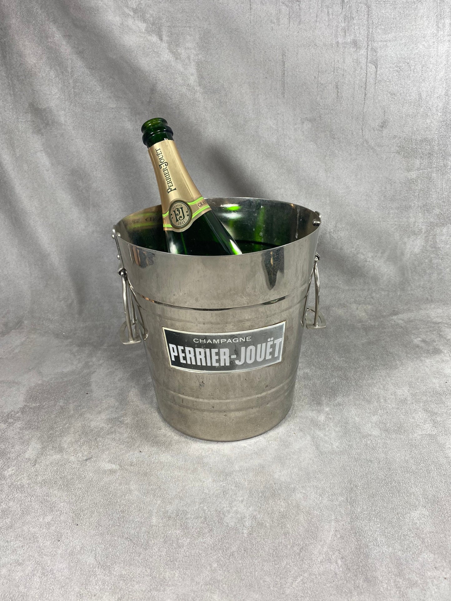 RARE Perrier-Jouët Silver-Plated Champagne Bucket Mellerio for Perrier-Jouët 1940s