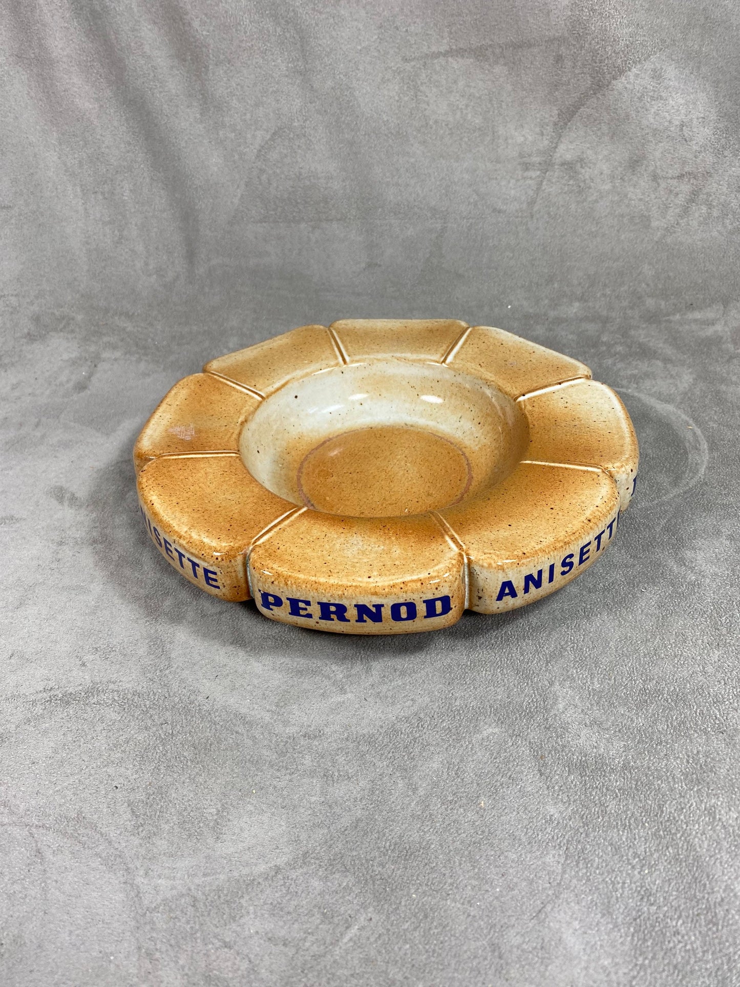 Pernod Anisette stoneware ashtray, Pernod 51, Pernod 45 vintage, Made in France