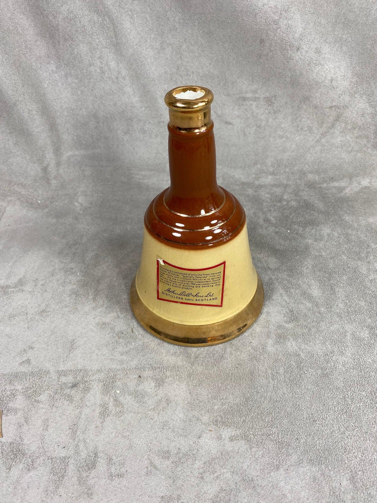 Ceramic Advertising Jug, Bell's Whisky, Made in England, Vintage 1980