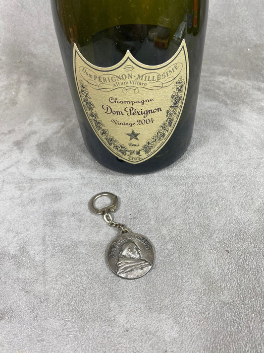 SELTENER Moet&amp;Chandon Dom Perignon Stahl-Schlüsselring Made in France 1980er Jahre