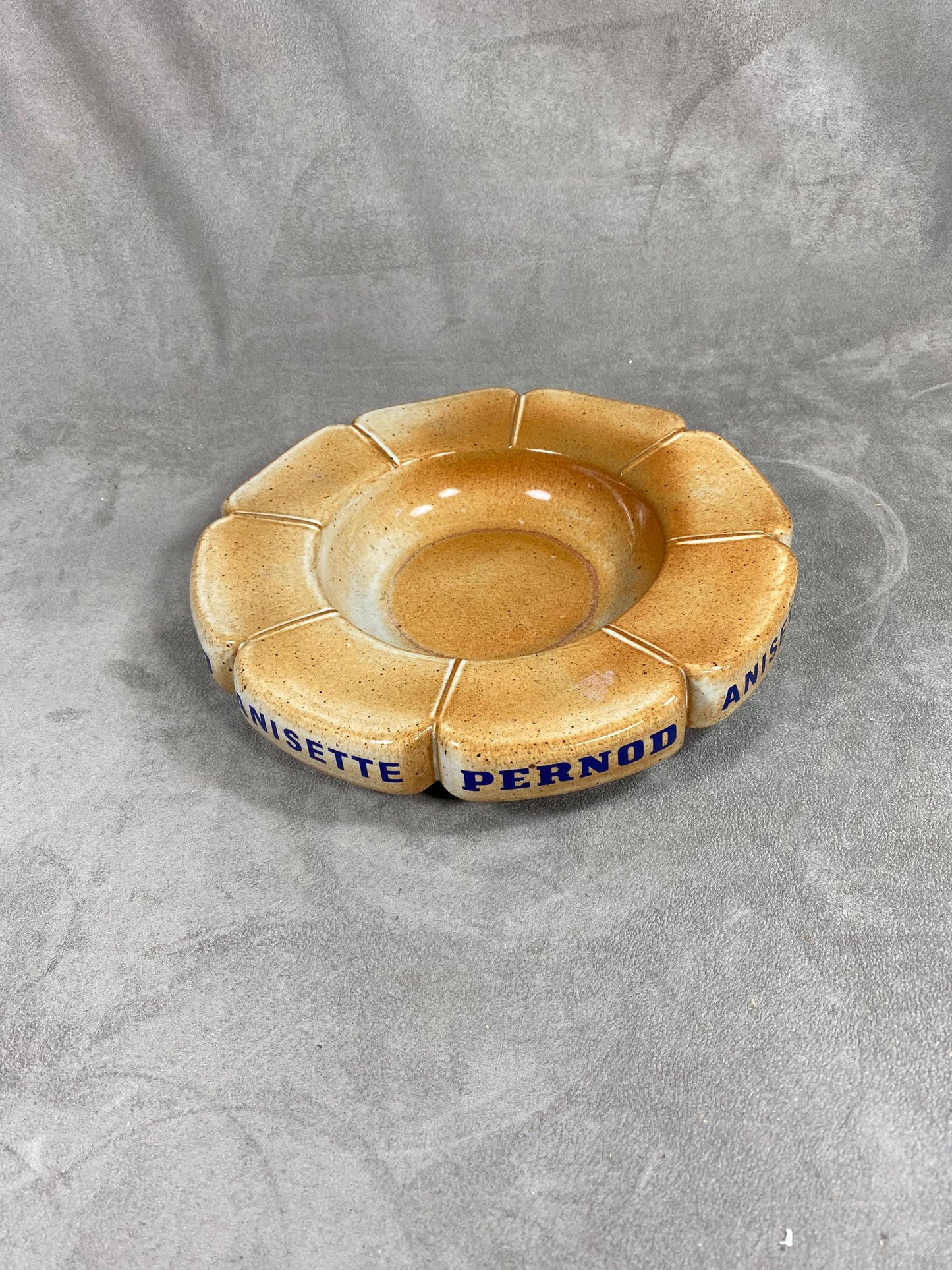 Pernod Anisette stoneware ashtray, Pernod 51, Pernod 45 vintage, Made in France