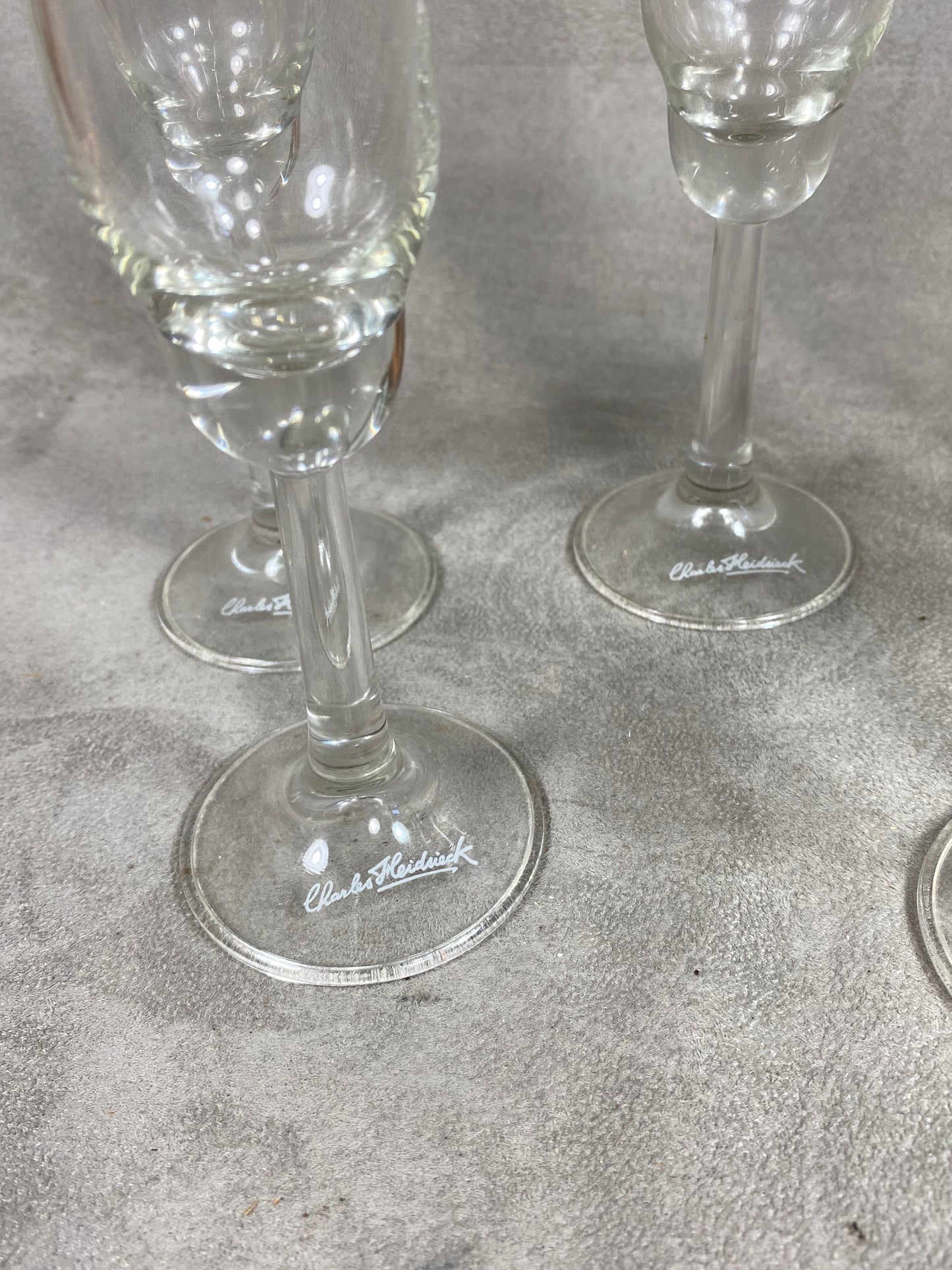 Lot de 6 flutes champagne Charles Heidsieck Vintage Années 1980