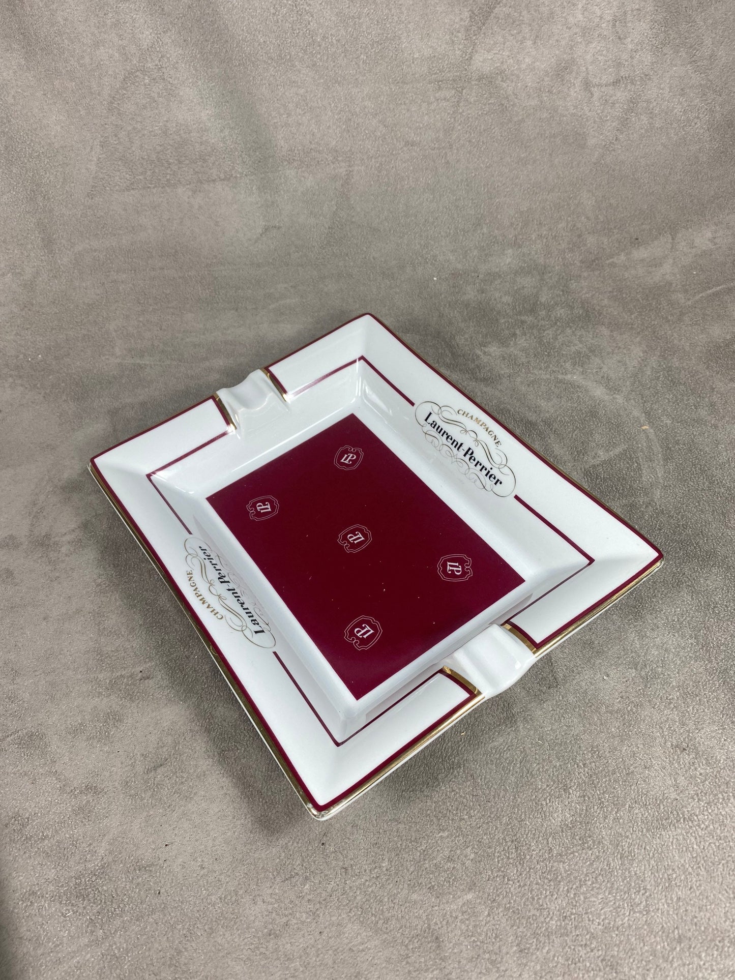 RARE Laurent-Perrier champagne ashtray in vintage porcelain Made in France