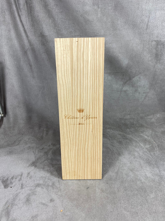 SELTENE Flasche mit Holzdeckeldekor von Vintage Chateau d'Yquem, hergestellt in Frankreich