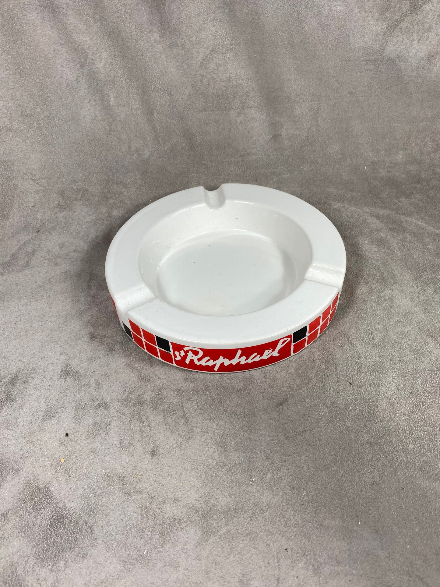 Ashtray St Raphaël vintage ceramic round bar ashtray Made in France