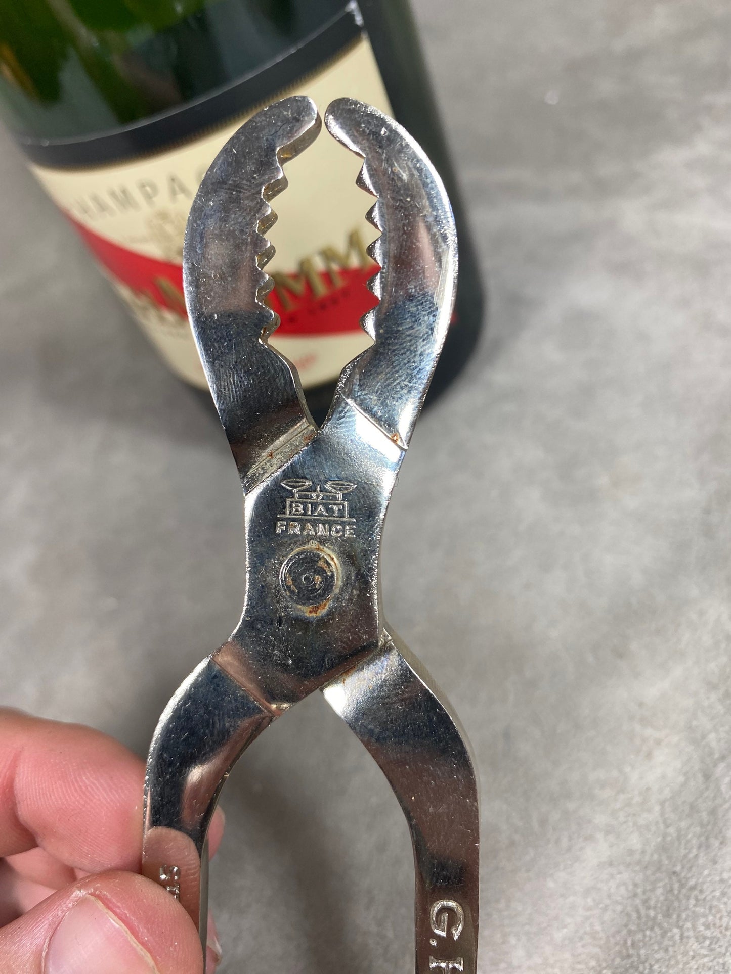 RARE MUMM Champagne Pince à Champagne, Made in France, Vintage