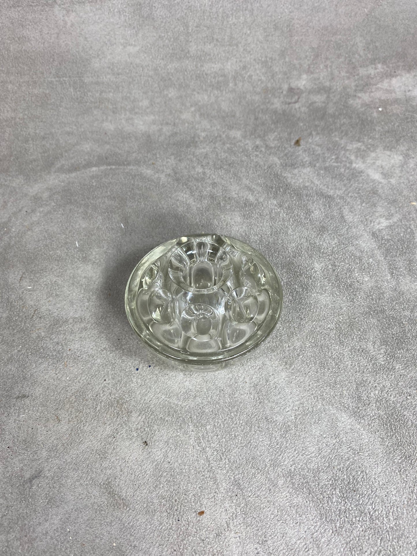 Vintage glass 9-hole flower picker Made in France