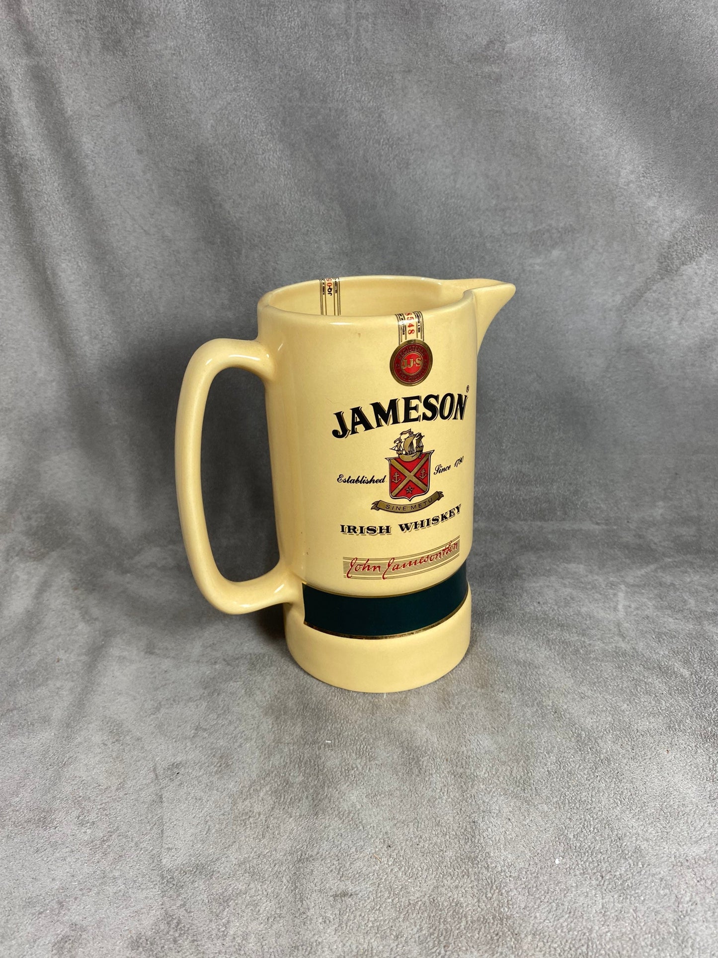 Vintage Jameson Irish Whiskey Ceramic Advertising Jug
