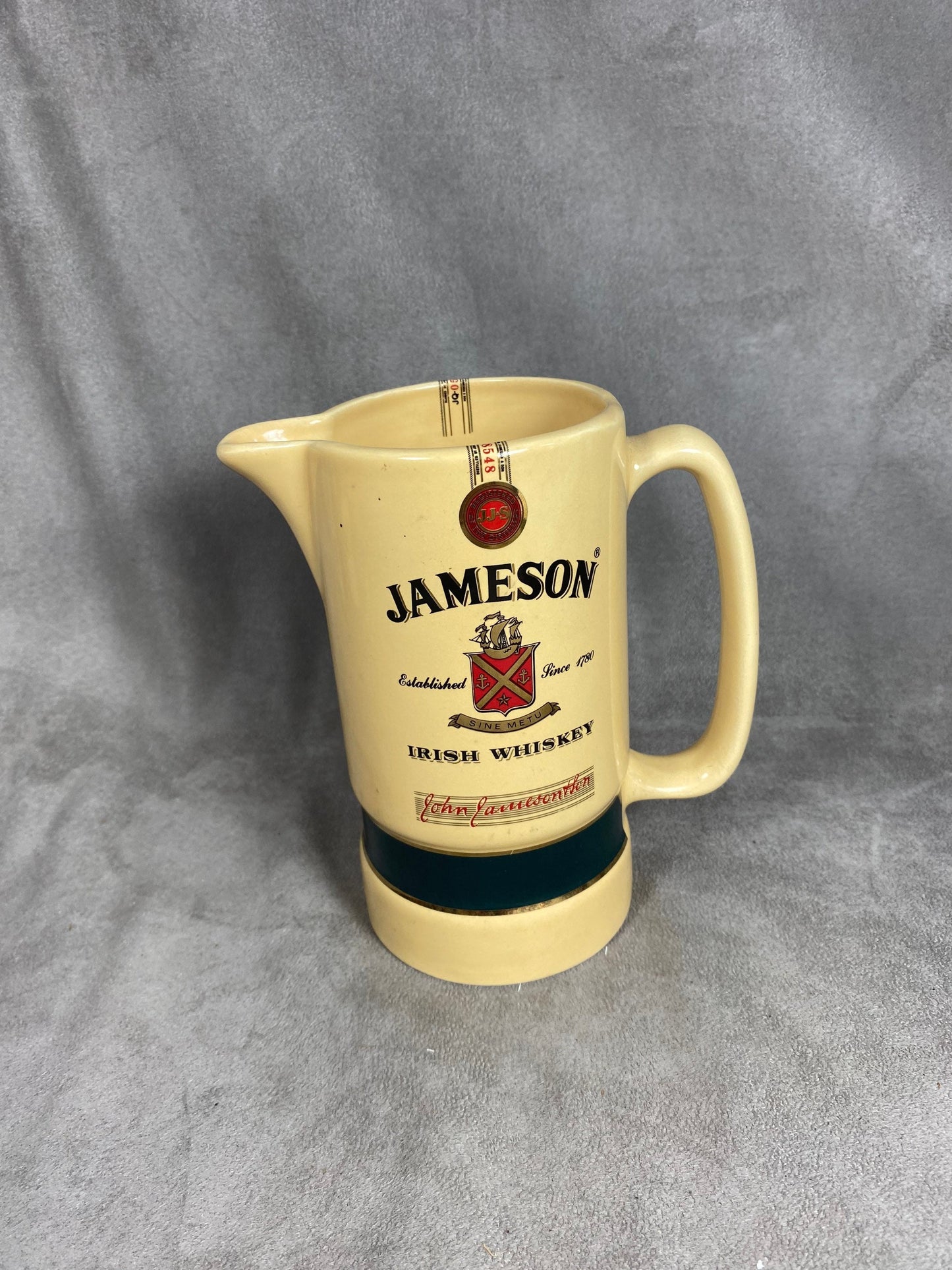 Vintage Jameson Irish Whiskey Ceramic Advertising Jug